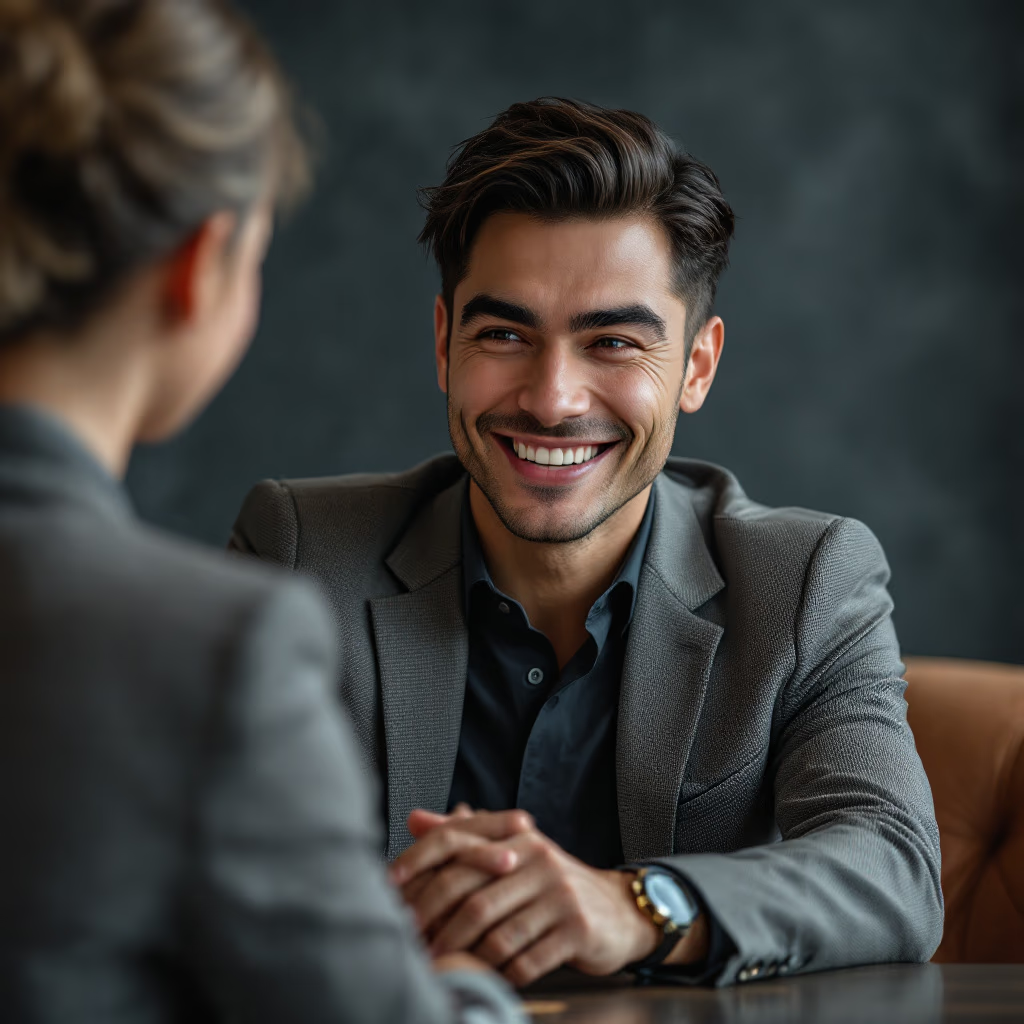 Man smiling